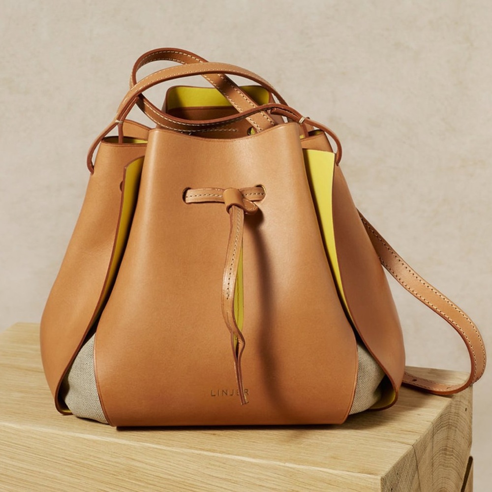 Linjer tulip bag yellow/natural